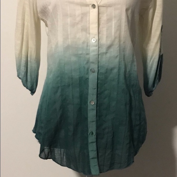 Turquoise Ombré Shirt by TINY - Picture 5 of 11